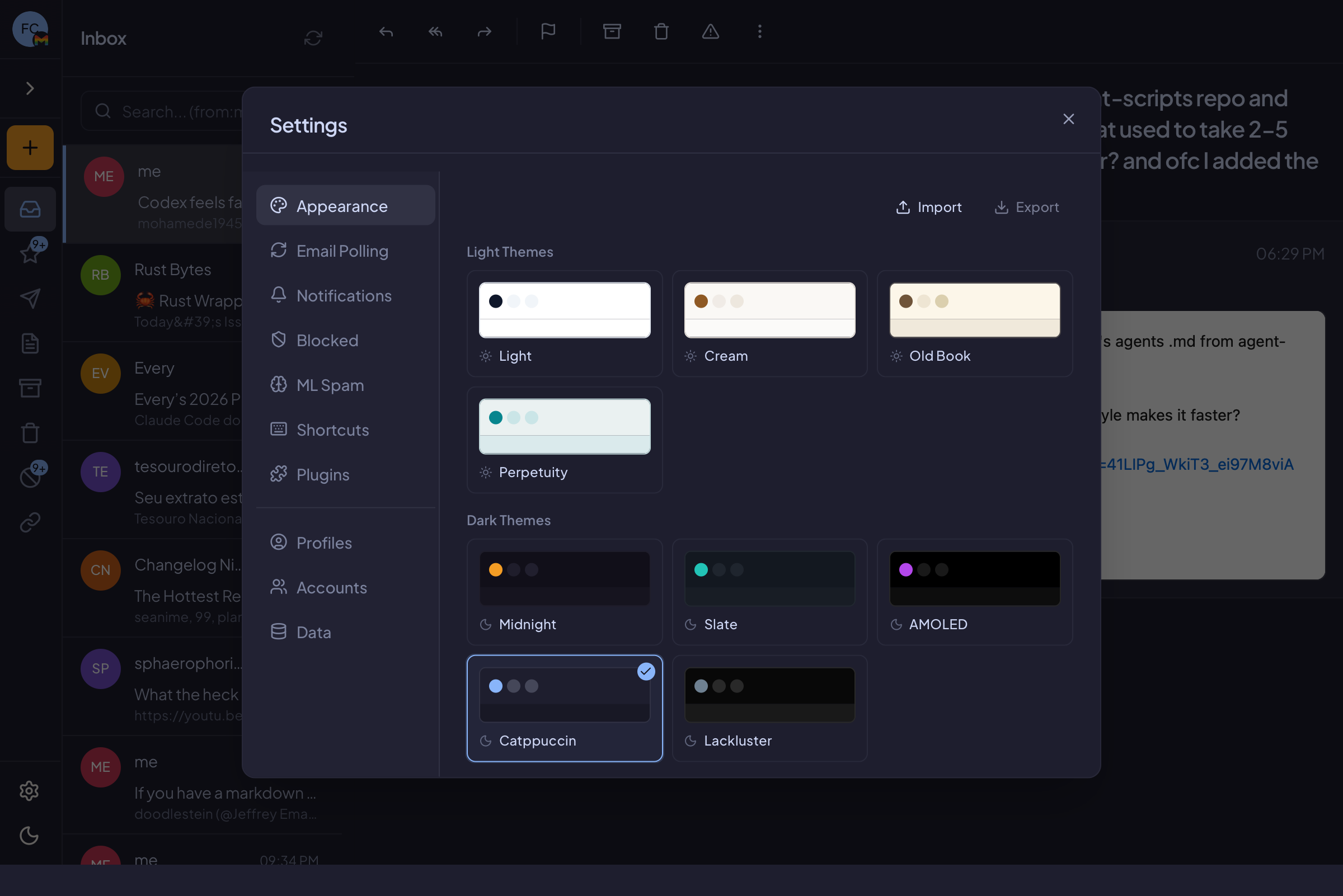 Blocked Senders Settings